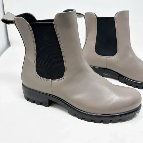 Ecco Grey Leather Chelsea Slip On Boot Size 10-10.5 Modtray - Picture 2 of 9